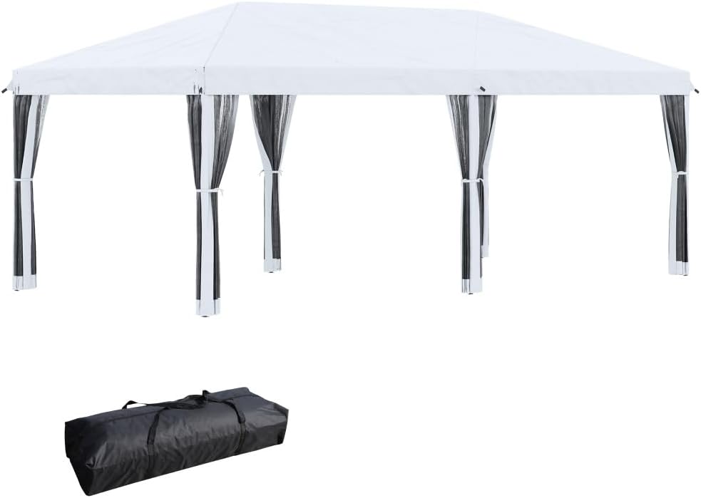 Pop Up Canopy Tent with Mosquito Netting for Outdoor Shade and Insect Protection