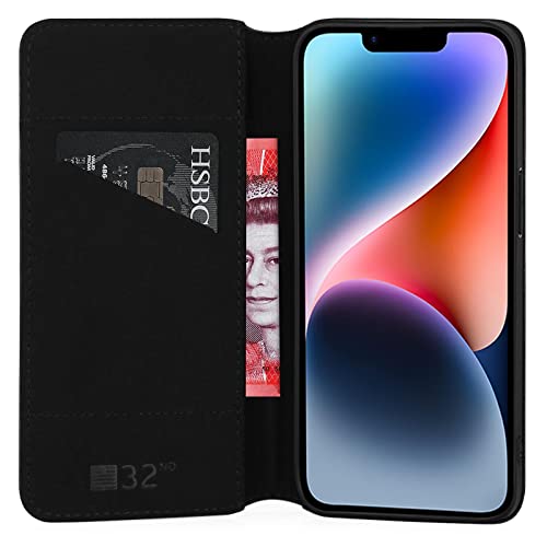 32nd Classic Series 2.0, Real Leather Book Wallet Flip Case Cover For Apple iPhone 14 (6.1") - Image 4