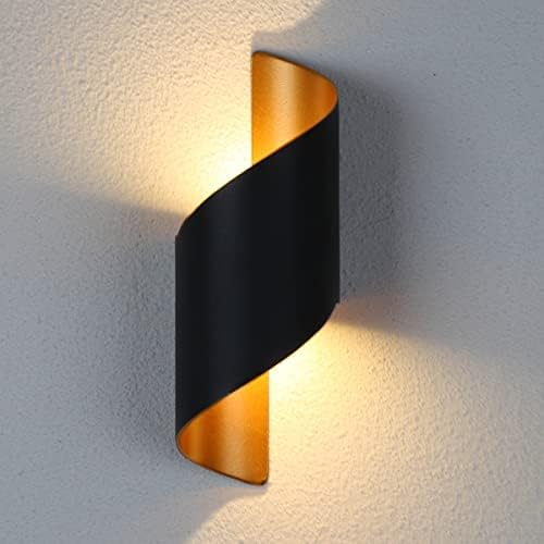 Black and Golden Indoor Outdoor LED Wall Lamp