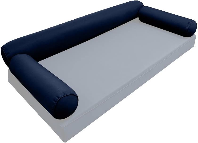 *Cover ONLY* Style6 Crib Size 50" x 8" Piped Trim Bolster Pillow SlipCover AD101