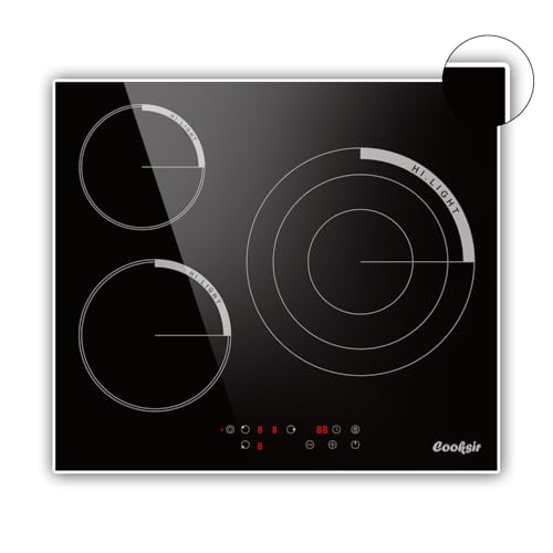 Cooker 3 Compartment 60cm, Touch Control, Embedded, Security Protection, Timer, 9 Power Levels, Without Plug(5700W)