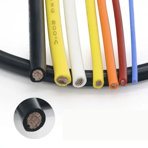 Cable de silicio de 5m flexible y resistente a altas temperaturas para conexiones de cobre 5