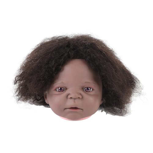 Tête de mannequin pour coiffure afro cheveux humains et maquillage