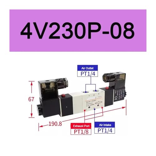 Électrovanne 4V230P-08 à inversion rapide pour contrôle de vérin bistable - 3