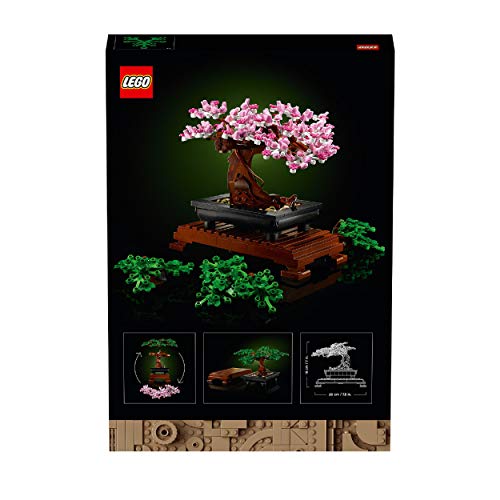 LEGO 10281 Icons Bonsái, Manualidades para Adultos, Decoración para el Hogar DIY, Flores y Plantas Artificiales Colección Botanical