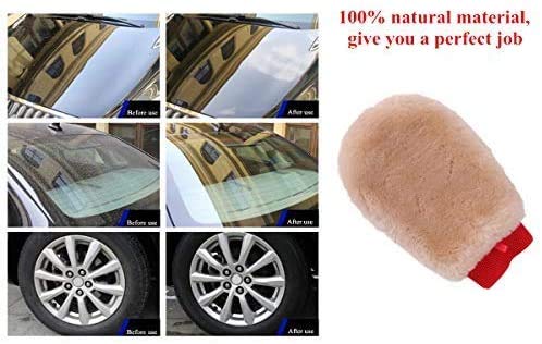 Gant De Lavage De Voiture Double Face Cirés En Fausse Laine Polie