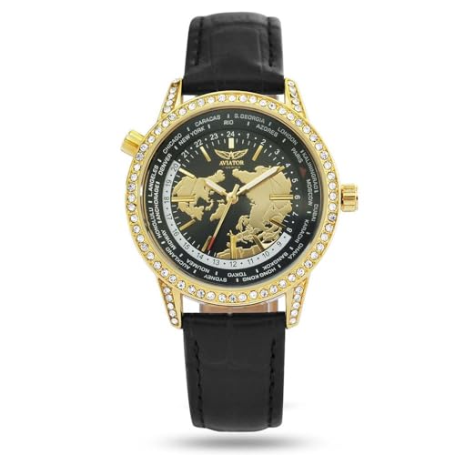 AVIATOR Reloj Mujer Analogico Cuarzo con Correa de Cuero AVW8633L03 AVIATOR Reloj Mujer Analogico Cuarzo con Correa de Cuero AVW8633L03