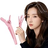 JOYSTECH ヘアボリュームピンチャー 2026新版 前髪たちあげクリップ 根元立ち上げクリップ 毛流れ センターパート クリップ ボリューミーヘア ぺたんこ髪 ヒートレスカール ヘアボリューム レディー メンズ ふんわり 便利 前髪クリップ ボリュームピンチャー (ピンク)