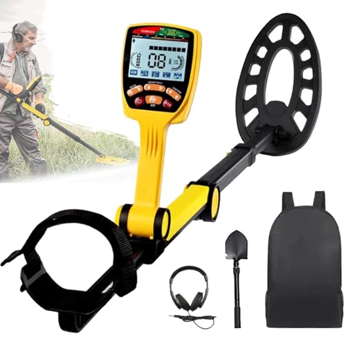 Detector de metales plegable profesional de alta precisión con pantalla LCD, varios modos de búsqueda, bobina impermeable IP68 para búsqueda de tesoros, tecnología antiinterferencias