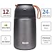 2 Pack Vacuum Insulated Food Jar Hot Food Containers for Lunch School Soup Thermos For Kids,Travel Food Flask Hot Cold (24oz,17oz) (Grey)