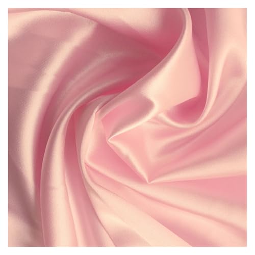 Tissu en satin de soie extensible au mètre marron clair pour robe de bal