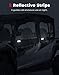 KEMIMOTO Soft Upper Doors Compatible with Polaris General 4 1000 / XP 4 1000 Upgraded YKK Zipper Fits with Side Mirrors Soft UTV Cab Enclosure Upper Window Pair Kit Replace 2883453