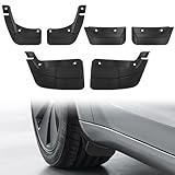 frani Upgraded Integrated Mud Flaps Designed for Tesla Model 3 Highland 2024-2026,All Weather Guards, No Drilling/Tape Required(Set of 6)