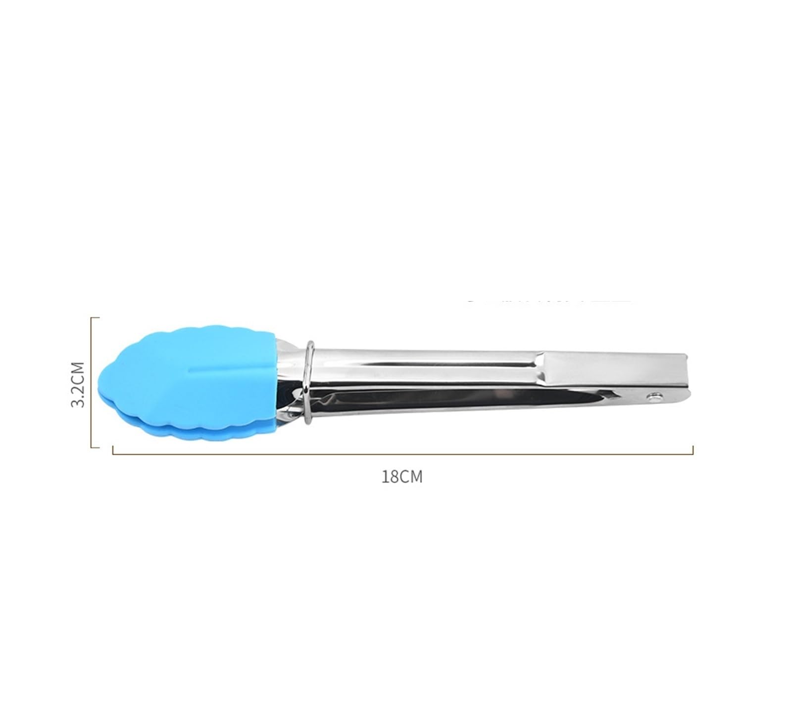 Pinze da cucina in silicone, Pinza for barbecue da cucina in silicone in acciaio inossidabile multicolore 18 cm(Rosso)