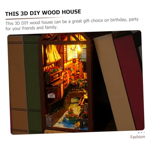 SAFIGLE 1 Conjunto Kit De Diorama Para Suporte De Livros Modelo De Exibição De Construção Estante In