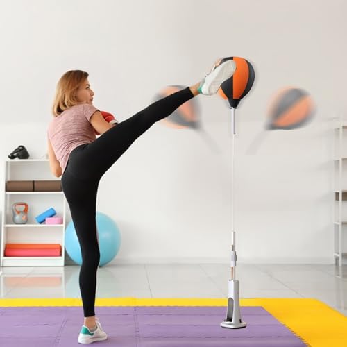 Bolsa de Boxeo de Reflejos | Bolsa de Velocidad de Pie,Entrenador De Reacción Rebotable con Base con Muelle Altura Ajustable para Ejercicio Práctica De Patadas Adolescentes Y Adultos - imagen 8