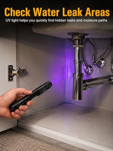 1PCS UV Blacklight Flashlight Mini Blacklight Flashlight Pen Light for Water Leak Detection, Pet Urine, Hotel Inspections, Dry Stains and Dyes - image 3