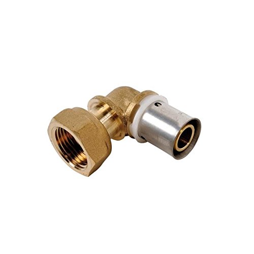 Dipra 738034 Raccord PER à Sertir Coude à Ecrou Tournant, Femelle F12/17, diamètre 12mm