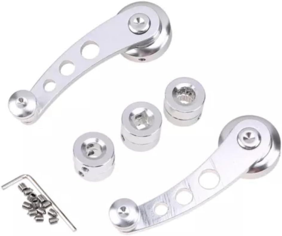 Silver Billet Aluminum 4 1/4 Inch Window Crank Handle for Hot Rod