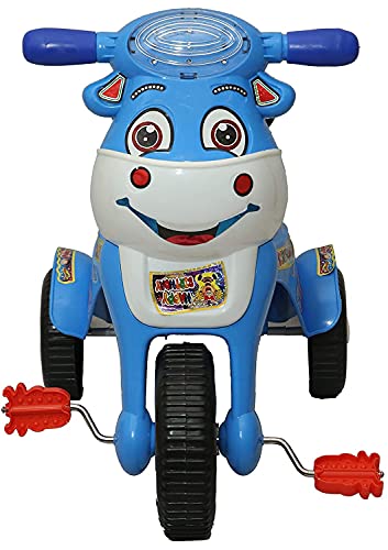 Image of M Panda Baby Product Toyboy Multinational Musical Happy Birthday Baby Tricycle (Blue - Black) Panda Rider for Kids, Cycle for Kids