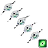 I0DO Fishing Lure Light Deep Drop Underwater Green Fishing Light for at Night, Water-Triggered Designed Bait Light,Attractive Light Saltwater Freshwater Bass Halibut Walleye Lures Attractant Lights