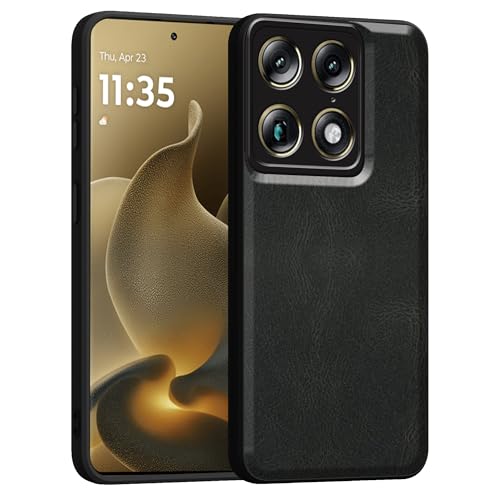 Image of amazon basics Back Cover for Moto Signature 5G | Ultra Slim Soft Rubberised Case | Oil Feel Soft Leather Back | Camera Protection - Black