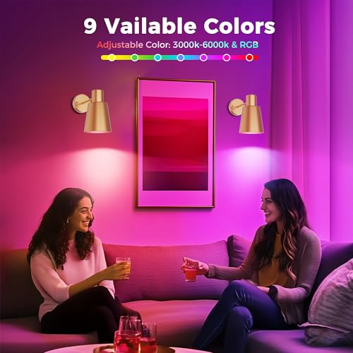 Image of DORESshop Battery Operated Wall Sconces Set of Two, Dimmable & Adjustable Gold Wall Lights, Rechargeable Wireless Wall Sconce with Remote, Not Hardwired LED Wall Lamps for Bedroom Living Room E26