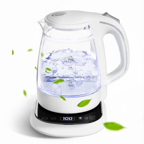 電気ケトル 温度調節 ガラス 1.0L GEK-1702-2023