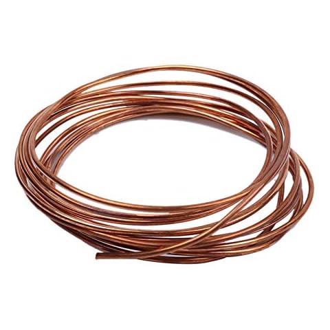 zxxin-Kupferdraht 2mm 3mm 4mm DIY Reines Kupferdraht, bloßer Kupferkabel-Kabel T2 Kupferdraht, Wickeldrahtspulenkupferdraht für Heimwerker Mehrzweckdraht (Length : 3mm 4meter) Cover