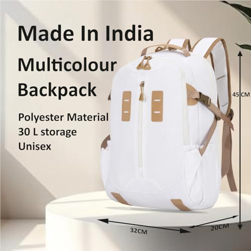 Image of Tinytot 30 Litre Japanese Korean Style School Bag Water-Resistant Laptop & Travel Backpack - Unisex Large 18 Inches Multipurpose Student Backpack for Boys & Girls, Men & Women