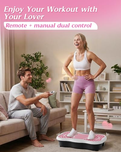 Vibration Plate Exercise Machine for Lymphatic Drainage, 200 Speeds Vibrating Fitness Platform for Full Body Workout and Weight Loss, 460 Lbs Capacity with Resistance Bands and Bluetooth for Women Men - Thumbnail 6