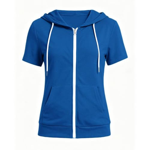 Chaleco de primavera chaqueta corta con capucha ajustable para mujer 7