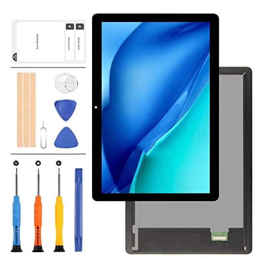 Schermo di Ricambio per Huawei MediaPad T5 10 AGS2-L09 AGS2-W09 AGS2-L03 AGS2-W19 10,1" Tablet LCD Touch Panel Digitizer Assembly Full Glass Len Riparazione con Strumenti gratuiti (Nero)