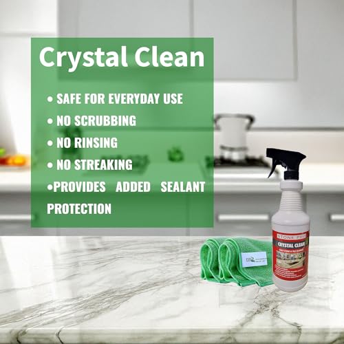 Stone Pro Marble and Granite Cleaning Kit – Premium Cleaning & Polishing Solution with Crystal Clean, Finishing Touch, & Cleanning Towels - Image 4