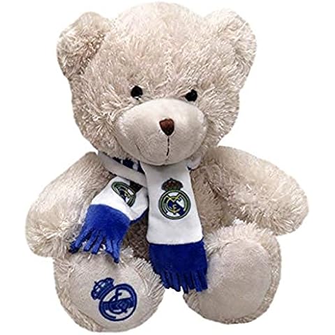 Real Madrid CF - Oso de Peluche con Bufanda, 20 cm Cover