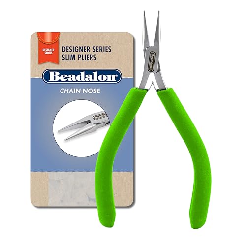 Beadalon Designer Series Slim Pliers - Chain Nose, Lime Green