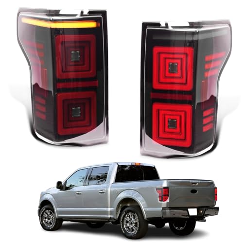 Archaic Tail Lights Assembly Compatible for Ford F150 Pickup 2015-2020, Taillights With Sequential Turn Signal, Reverse, Brake, Running Lights (NOT fit trucks with factory BLIS or LED Version) by Archaic - Used condition - US$155.43