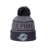 New Era NFL Miami Dolphins Storm Beanie Sport Wintermütze, Schwarz , One size