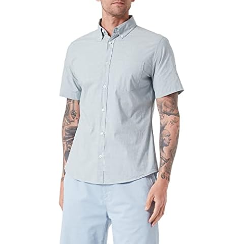 s.Oliver Men's Short Sleeve Green Shirt Cover