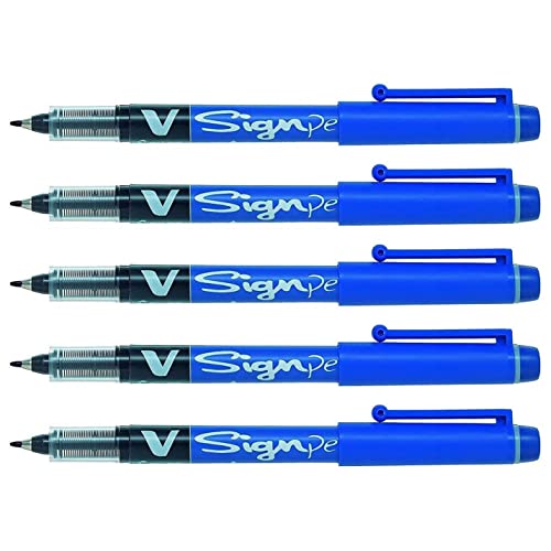 Pilot V Sign Pen bleu stylo feutre pointe moyenne 0.6mm écriture fluide