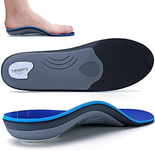 Walkomfy Heavy Duty Support 210+lbs Plantar Fasciitis Insoles for Women Men, Arch Support Orthotic Inserts, Flat Feet Metatarsalgia Heel Pain Relief Orthotics, Work Boot Shoe Insole All Day Cushioning