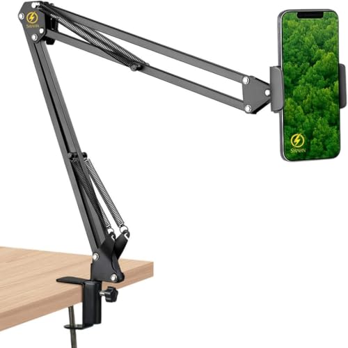 Image of Shahn Tablet & Phone Holder, 360 Adjustable Extending iPad Holder Stand for Bed Long Arm Phone Mount for Desk Compatible with for Tablet /iPad /iPhone /Smartphone (4.7 inch-11 inch Devices)
