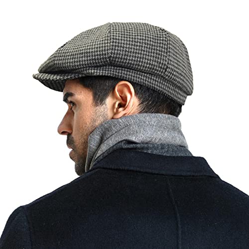 Fashion Men’s Classic Newsboy Gatsby Hat Blend Wool Vintage Flat Ivy Cabbie Cap Boyfriend Gifts(Medium/Large/X-Large)