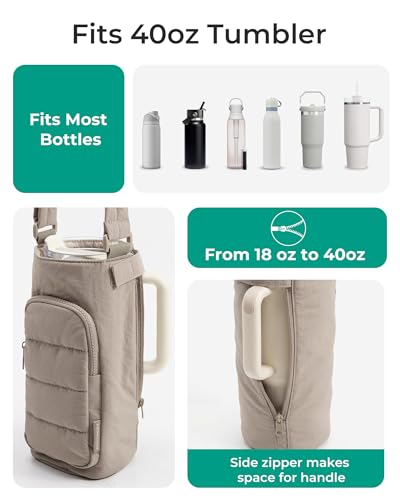 Image of BAGSMART Magnetic Water Bottle Holder with Strap, Gym Accessories for Women