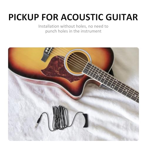 BAZEITFLOW 免開孔設計アコースティックギターピックアップ 軽量耐久プロ仕様 対応 環境配慮素材採用 楽器損傷防止で簡単接続可能
