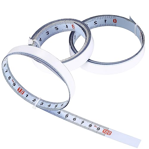 2x Selbstklebende Stahl-Maßbänder 1 Meter | Metrisch & Zoll - Für Werkbank & Nähen