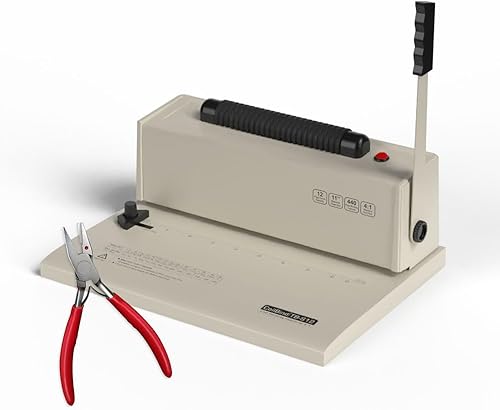 TruBind Máquina de encuadernación con dispositivo colocador de espiral eléctrica TB-S12