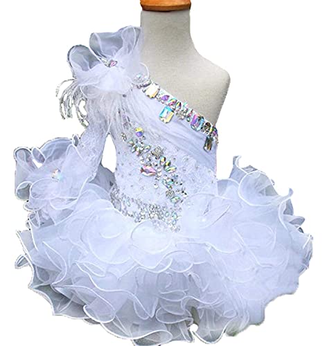 Junguan Infant Girls Wedding Party Gowns Newborn Pageant Tutu Cupcake Dress2