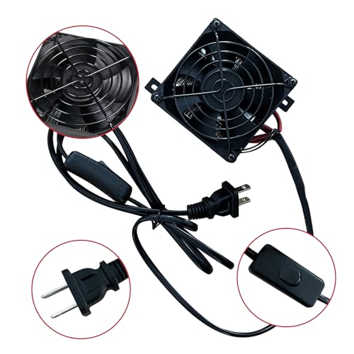 PTC Fan Heater with Switch Control 400W 110V Fan Electric Ceramic Energy Saving Constant Temperature Insulation Heating Element Mini Air Heater 80mm, PTCYIDU by PTCYIDU - Image 4