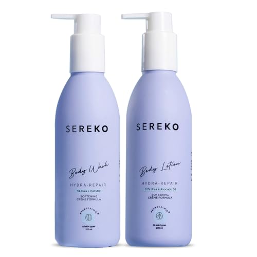 Image of Sereko 48H Body Wash and Lotion Combo | Urea Treatment for Strawberry Legs, Detan, Rough Bumpy Skin